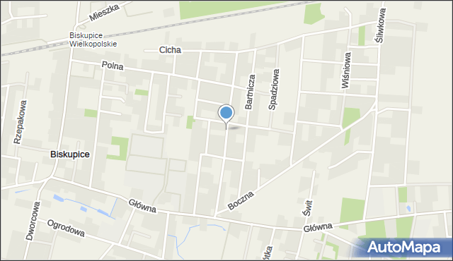 Biskupice gmina Pobiedziska, Podgórna, mapa Biskupice gmina Pobiedziska