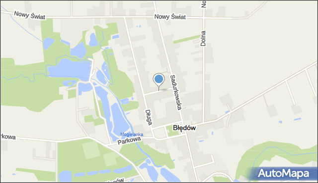 Błędów powiat grójecki, Poprzeczna, mapa Błędów powiat grójecki