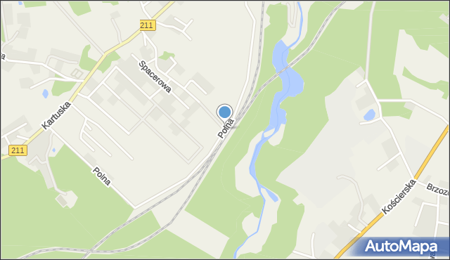 Borkowo gmina Żukowo, Polna, mapa Borkowo gmina Żukowo