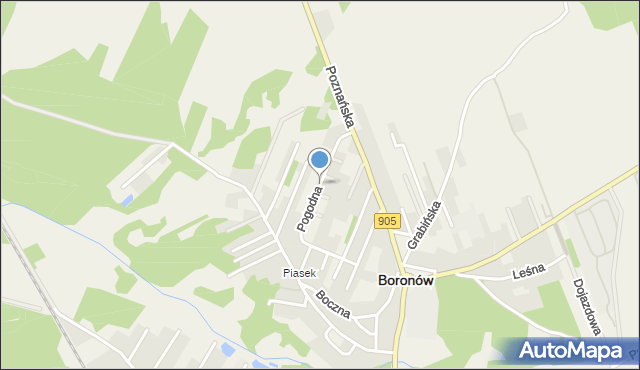 Boronów, Pogodna, mapa Boronów