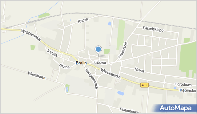 Bralin powiat kępiński, Polna, mapa Bralin powiat kępiński