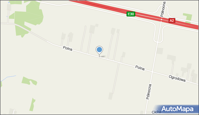 Broszków, Polna, mapa Broszków