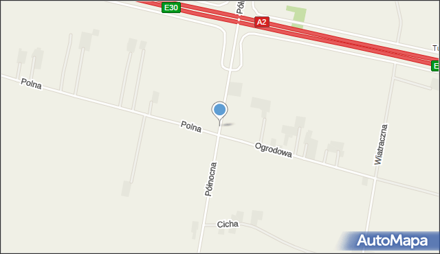 Broszków, Północna, mapa Broszków