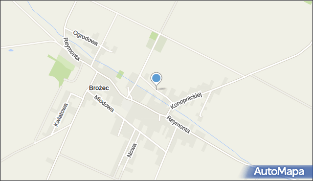 Brożec gmina Walce, Polna, mapa Brożec gmina Walce
