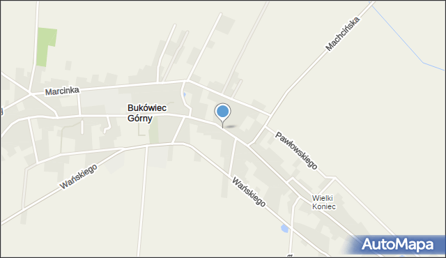 Bukówiec Górny, Powstańców Wielkopolskich, mapa Bukówiec Górny