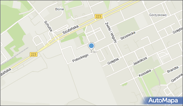 Bydgoszcz, Potockiego Bronisława, mapa Bydgoszczy