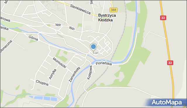 Bystrzyca Kłodzka, Podmiejska, mapa Bystrzyca Kłodzka