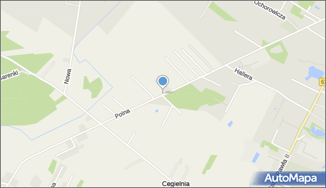 Cegielnia gmina Radzymin, Polna, mapa Cegielnia gmina Radzymin