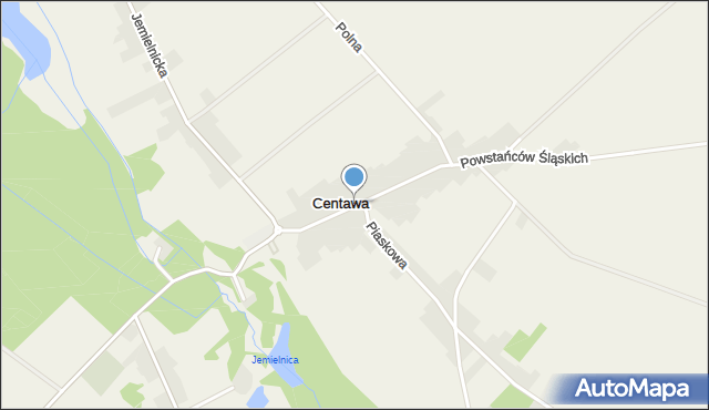 Centawa, Powstańców Śląskich, mapa Centawa