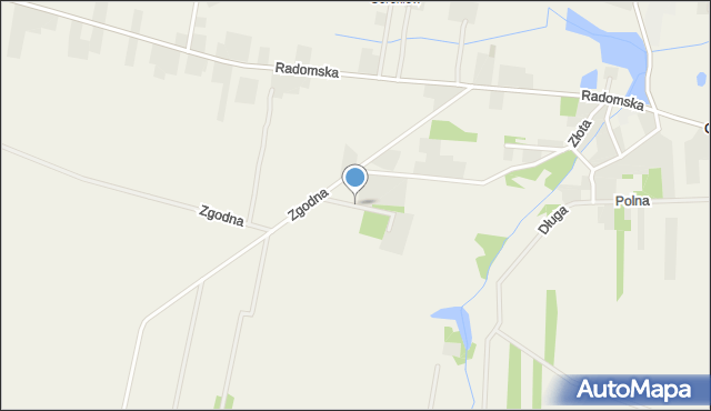Cerekiew gmina Zakrzew, Południowa, mapa Cerekiew gmina Zakrzew