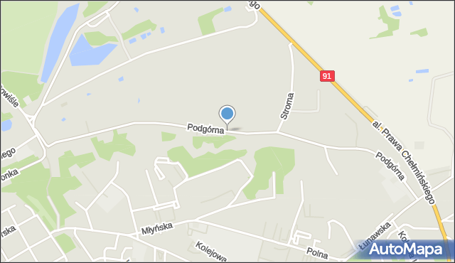 Chełmno, Podgórna, mapa Chełmno