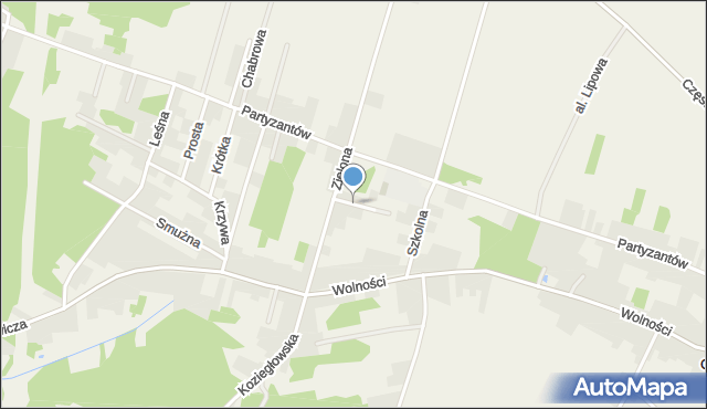 Choroń, Poprzeczna, mapa Choroń