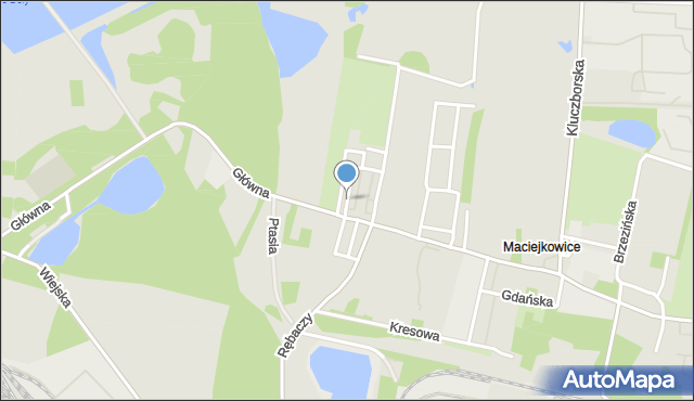 Chorzów, Poprzeczna, mapa Chorzów