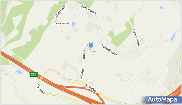 Chwaszczyno, Polna, mapa Chwaszczyno