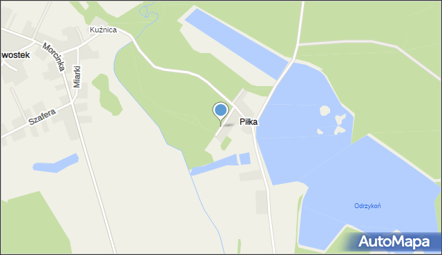 Chwostek, Podleśna, mapa Chwostek