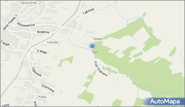 Cięcina, Pod Kopcem, mapa Cięcina