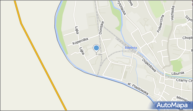 Cieszyn, Poprzeczna, mapa Cieszyna