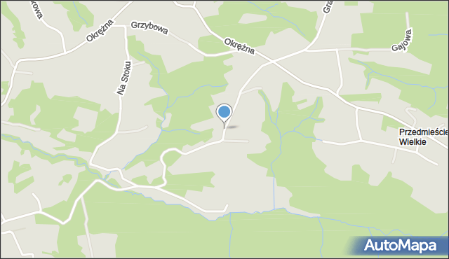 Ciężkowice powiat tarnowski, Potokowa, mapa Ciężkowice powiat tarnowski