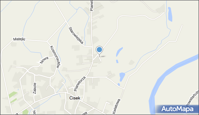 Cisek, Polna, mapa Cisek