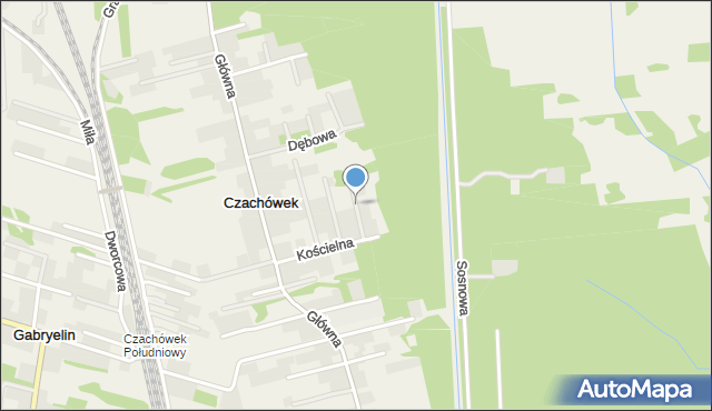 Czachówek, Pod Gwiazdami, mapa Czachówek