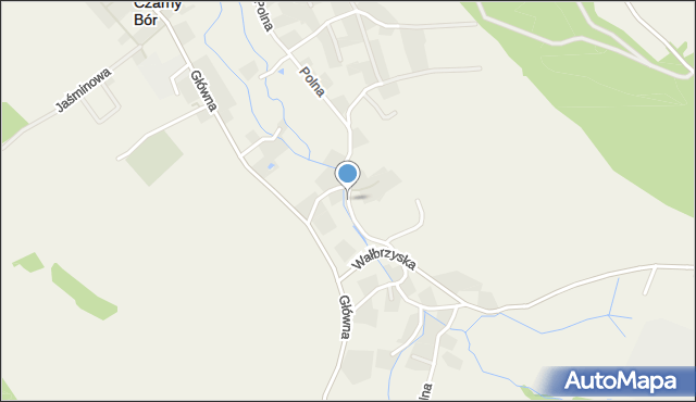 Czarny Bór, Polna, mapa Czarny Bór