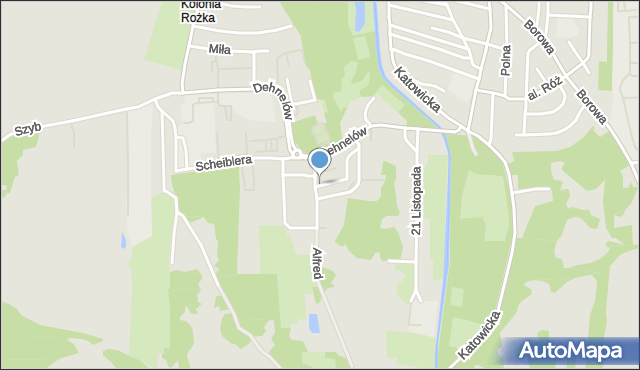 Czeladź, Powstańców Śląskich, mapa Czeladź