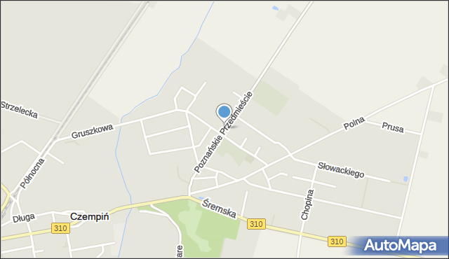 Czempiń, Poznańskie Przedmieście, mapa Czempiń