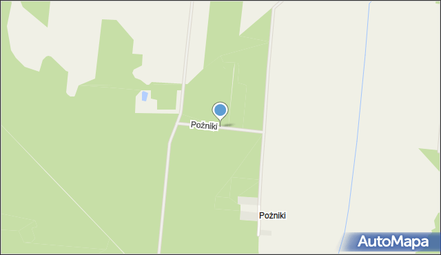 Czeremcha-Wieś, Pożniki, mapa Czeremcha-Wieś