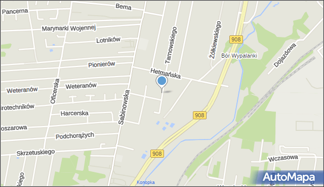 Częstochowa, Podkomorzego, mapa Częstochowy