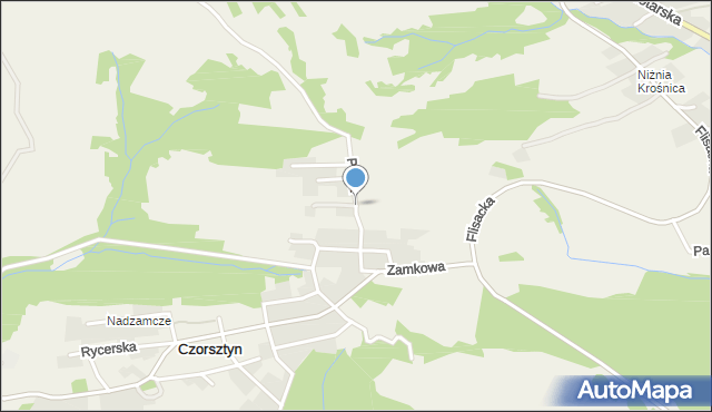 Czorsztyn, Polna, mapa Czorsztyn