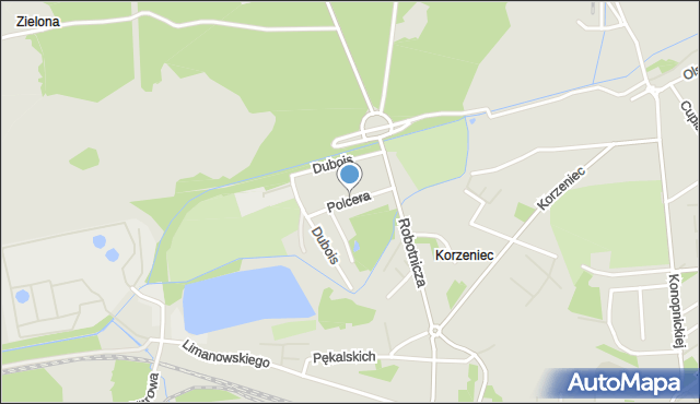 Dąbrowa Górnicza, Polcera Juliana, mapa Dąbrowa Górnicza