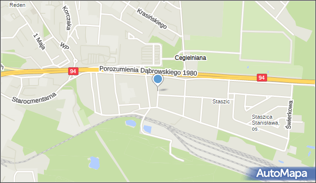 Dąbrowa Górnicza, Poleśna, mapa Dąbrowa Górnicza