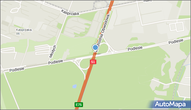 Dąbrowa Górnicza, Podlesie, mapa Dąbrowa Górnicza
