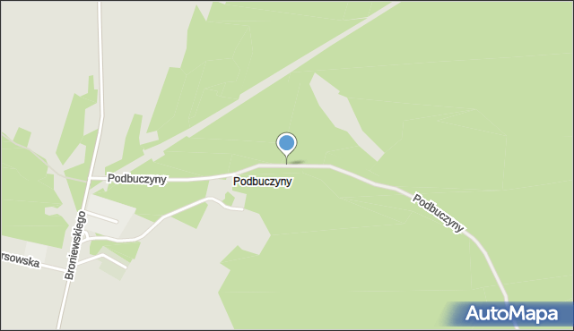 Dąbrowa Górnicza, Podbuczyny, mapa Dąbrowa Górnicza