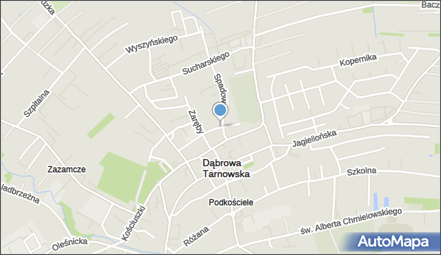 Dąbrowa Tarnowska, Polna, mapa Dąbrowa Tarnowska