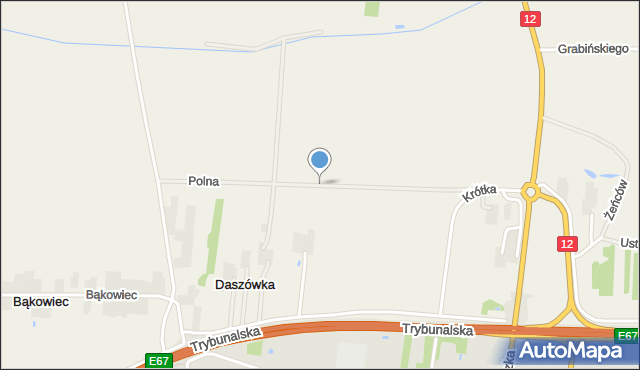 Daszówka gmina Moszczenica, Polna, mapa Daszówka gmina Moszczenica