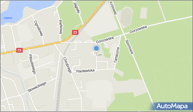 Dębno powiat myśliborski, Poprzeczna, mapa Dębno powiat myśliborski