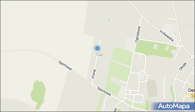 Debrzno, Polna, mapa Debrzno