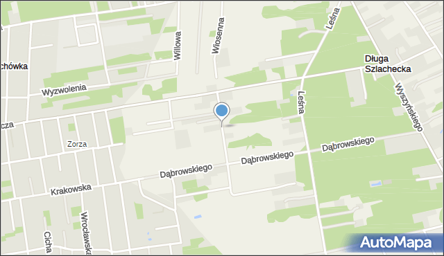 Długa Szlachecka, Poprzeczna, mapa Długa Szlachecka