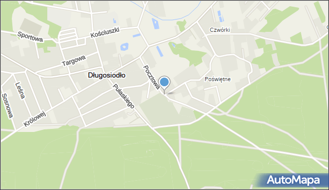 Długosiodło, Pocztowa, mapa Długosiodło