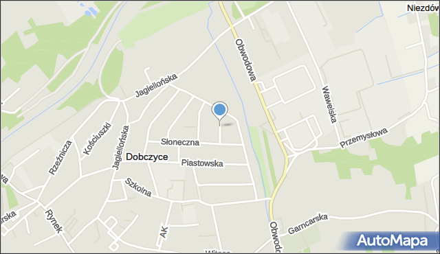 Dobczyce, Polna, mapa Dobczyce