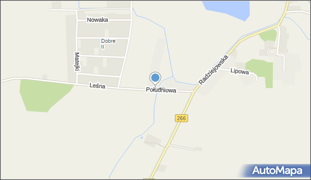 Dobre powiat radziejowski, Południowa, mapa Dobre powiat radziejowski