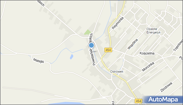 Dobrzeń Wielki, Powstańców Śląskich, mapa Dobrzeń Wielki