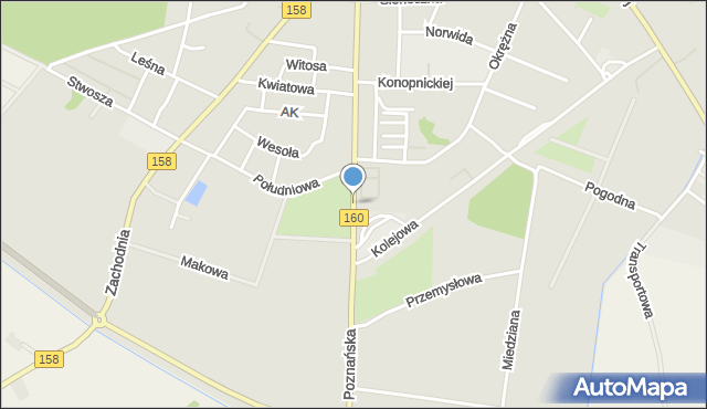 Drezdenko, Poznańska, mapa Drezdenko