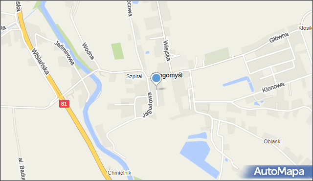 Drogomyśl, Pogodna, mapa Drogomyśl