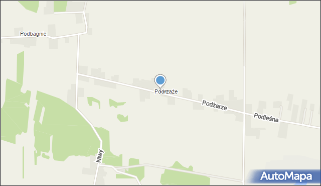 Dziewki, Podżarze, mapa Dziewki