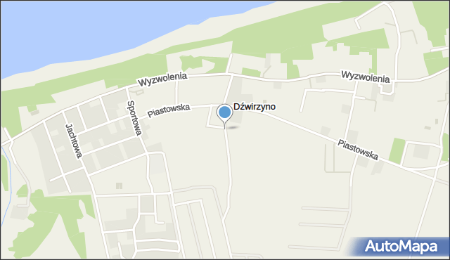 Dźwirzyno, Polna, mapa Dźwirzyno