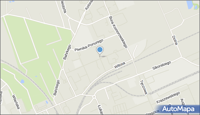 Ełk, Podhorskiego Zygmunta, gen., mapa Ełku