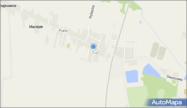 Gajkowice, Południowa, mapa Gajkowice