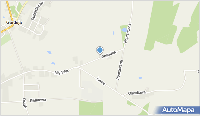 Gardeja, Pogodna, mapa Gardeja